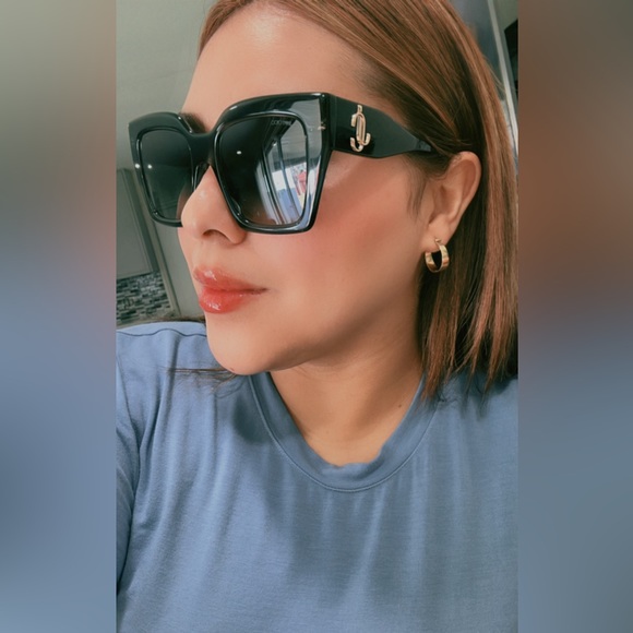 SOLD❤️✨JIMMY CHOOSE Eleni glittery sunglasses 🖤 - Picture 14 of 16